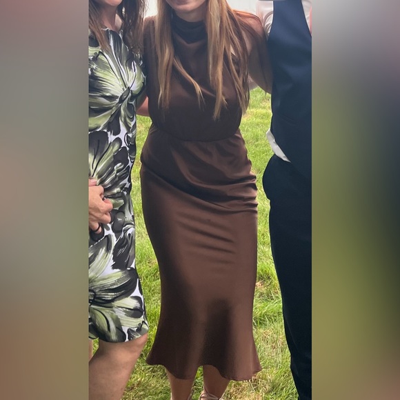 Mock Neck Cocktail Dress - Picture 2 of 4